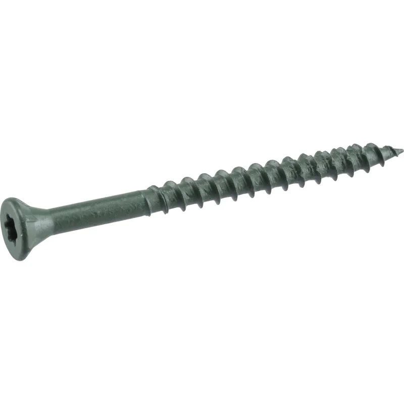 Screws for Attaching Hinges to Doors-Deck Plus No. 8  x 1-5/8 in. L Star Flat Head Exterior Deck Screws 1700 pk