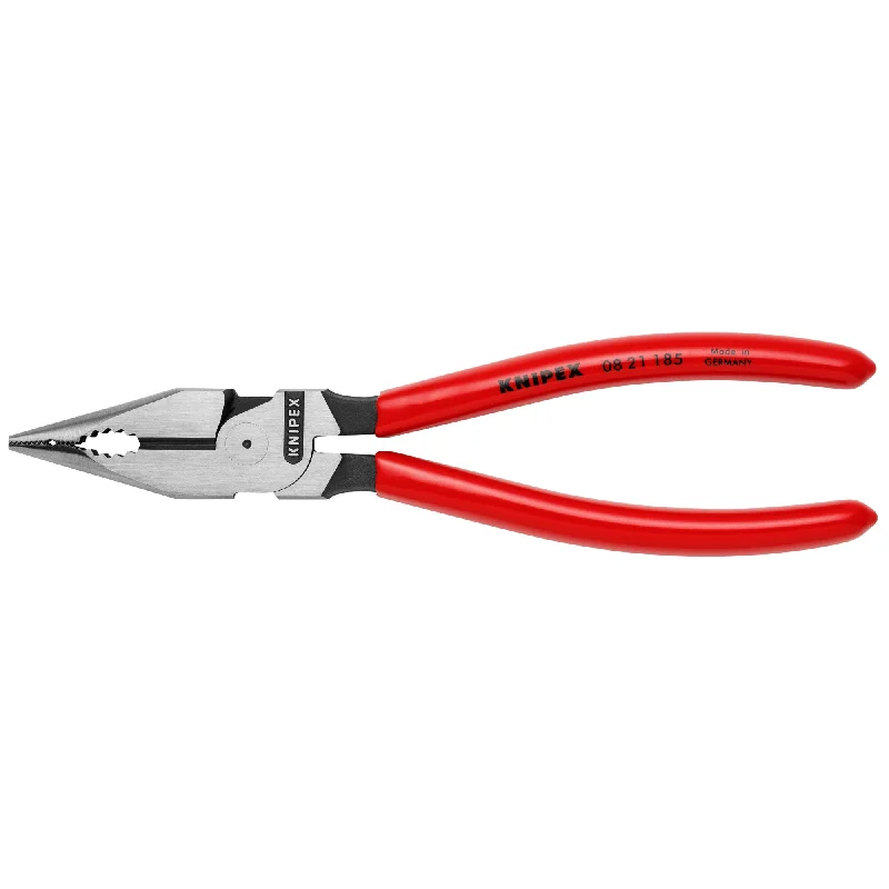 Pliers for Gripping Round or Irregular Shapes-Knipex 08 21 185 SBA 7 1/4" Needle-Nose Combination Pliers