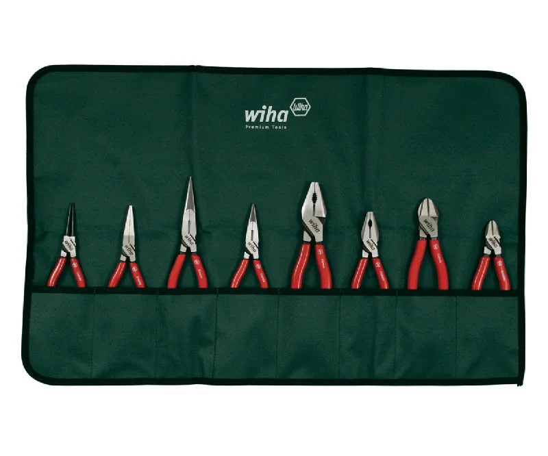 Pliers for Small-Scale Electrical Projects-Wiha Tools 32608 Soft Grip Pliers / Cutters Set, 8 Pc.