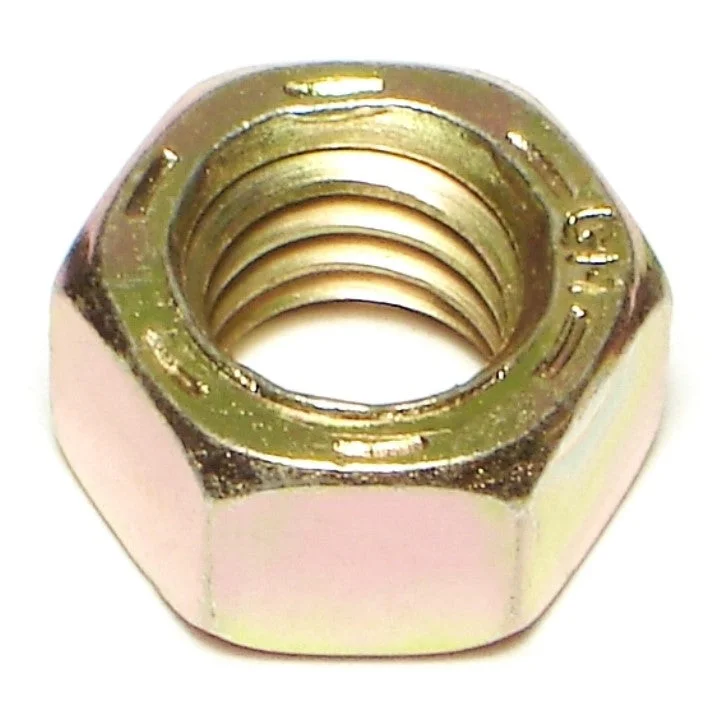 Nuts for Mounting Industrial Equipment-3/8"-16 Zinc Plated Grade 8 Steel Coarse Thread Hex Nuts