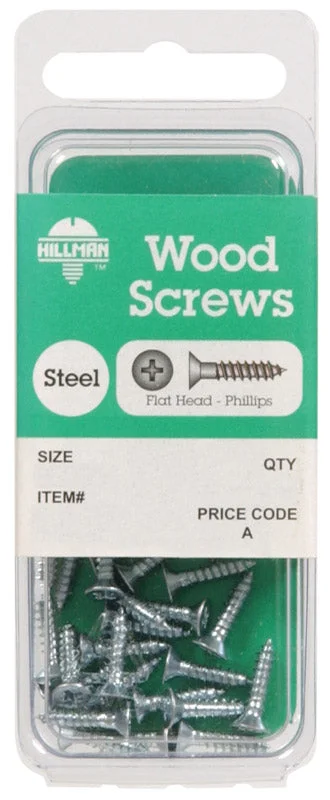 Screws for Metal to Wood Fastening-Hillman No. 10 x 1-3/4 in. L Phillips Zinc-Plated Wood Screws 6 pk (Pack of 10)