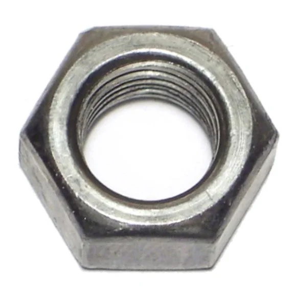 Nuts for Metalworking and Fabrication-7/16"-20 Plain Steel Fine Thread Left Hand Hex Nuts (12 pcs.)