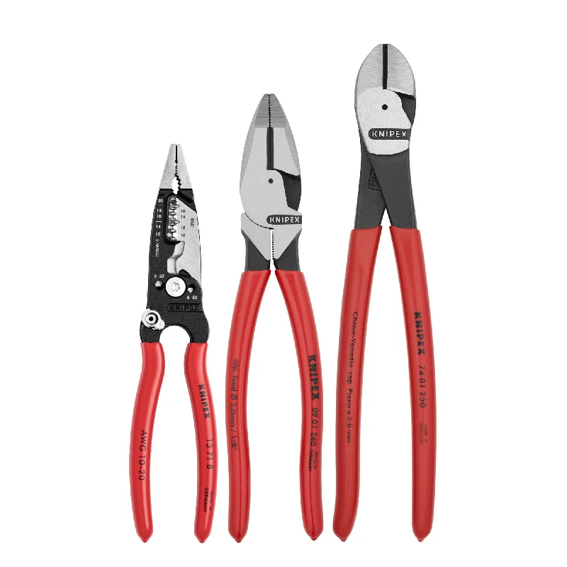 Pliers for Removing Bolts and Screws-Knipex 9K 00 80 158 US 3 Pc Electrical Set