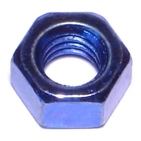 Nuts for Fixing Window and Door Hardware-5/16"-18 Zinc Plated Grade 8 Steel Blue Rinsed Coarse Thread Hex Nuts