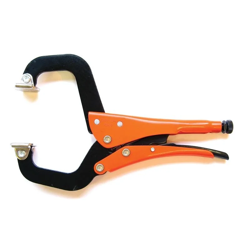 Pliers with Precision Tip for Small Objects-Grip-On 234150 Large Clamp W/Steel Jaw