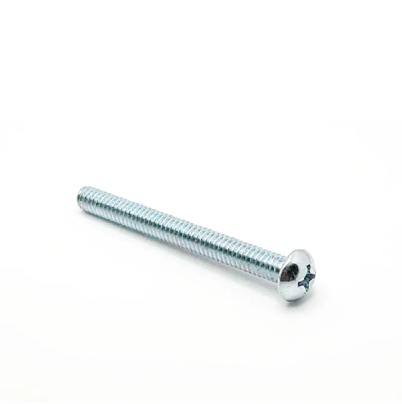 Screws for Securing Steel and Iron-1/4-20 x 2-1/2in UNC Phillips Round Machine Screw Clear Zinc