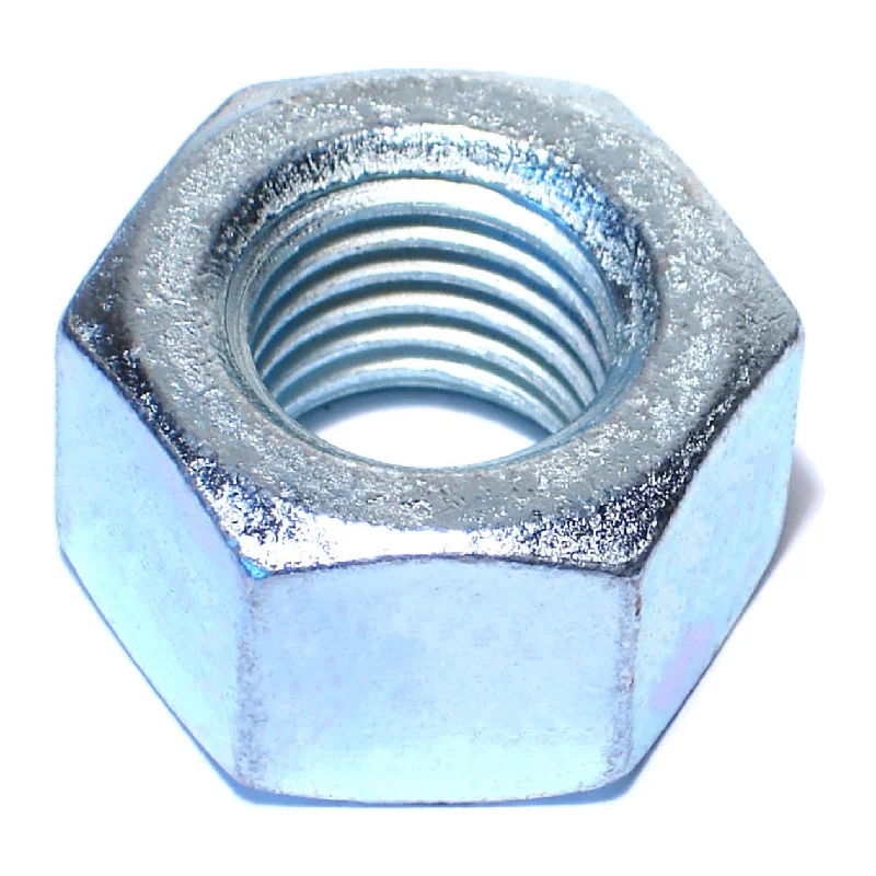 Nuts for Home Renovation and Repairs-1"-8 Zinc Plated Grade 5 Steel Coarse Thread Heavy Hex Nuts (3 pcs.)