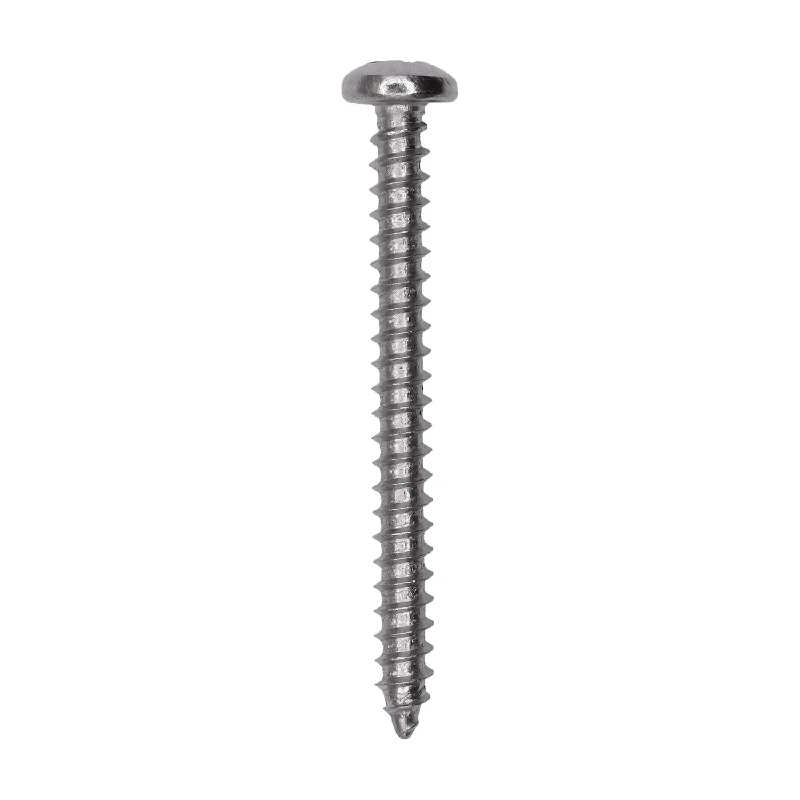 Screws for DIY Home Repairs-Auveco # 25570 #6 X 1-3/8. 18-8 Stainless Phillips Pan Head Tapping Screw Qty. 50