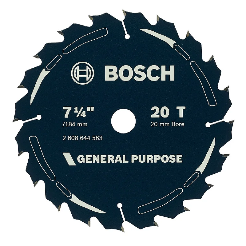 Best Saw Blades for Cutting Thick Wood-Bosch General PurposeØ 7 1/4" / 184 mm x 2.5 x 20 mm, 20 T