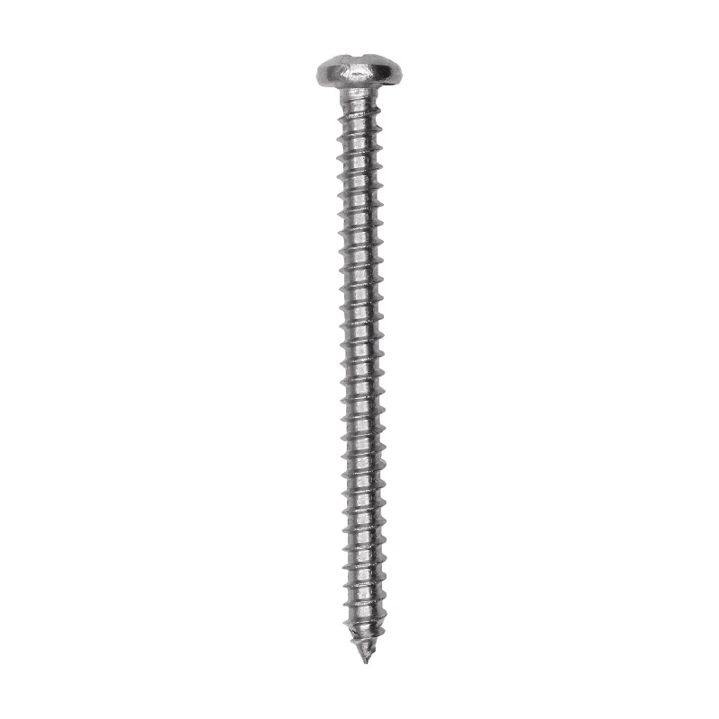 Screws for Fixing Nails and Screws-Auveco # 25573 #6 X 1-3/4. 18-8 Stainless Phillips Pan Head Tapping Screw Qty. 50