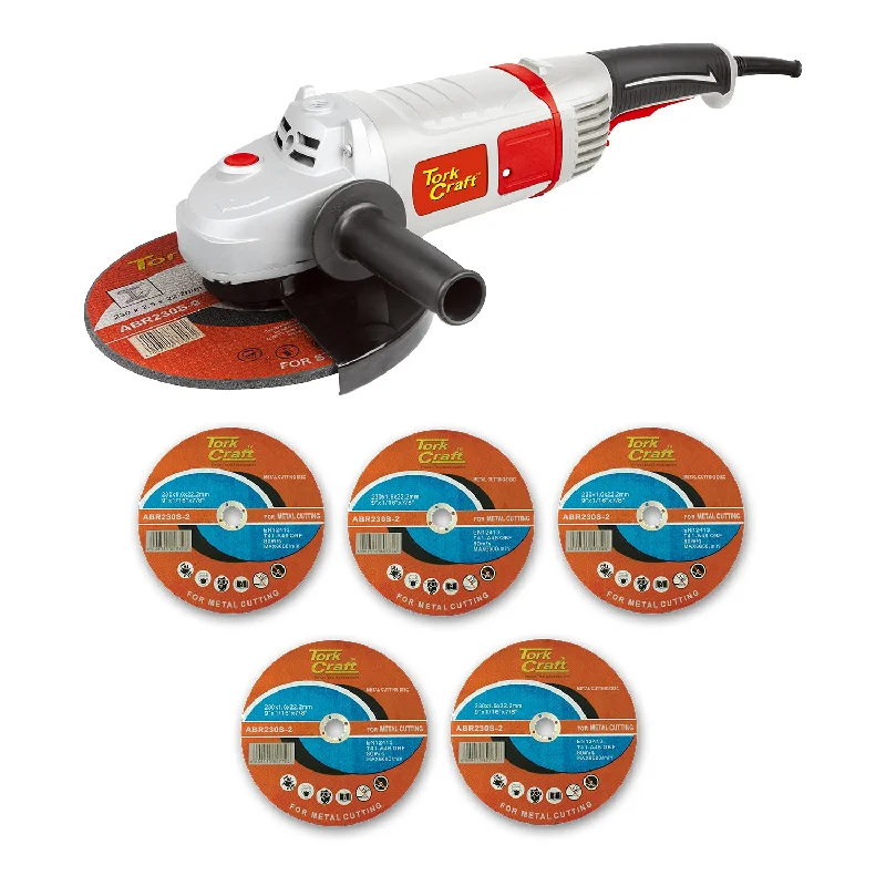 Angle Grinder for Removing Tile Adhesive-Tork Craft Angle Grinder 230Mm Tcag0230 C/W Combo105 230Mm Steel Cutting Discs