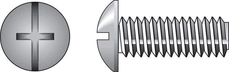 Screws for Fixing Metal Pipes-HILLMAN No. 10-24 in. X 1/2 in. L Combination Truss Head Zinc-Plated Steel Machine Screws 100 pk