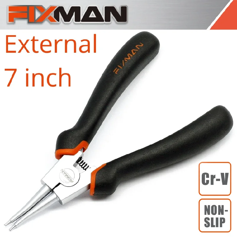 Needle Nose Pliers for Tight Spaces-Fixman Straight External Circlip Pliers 7'/175Mm