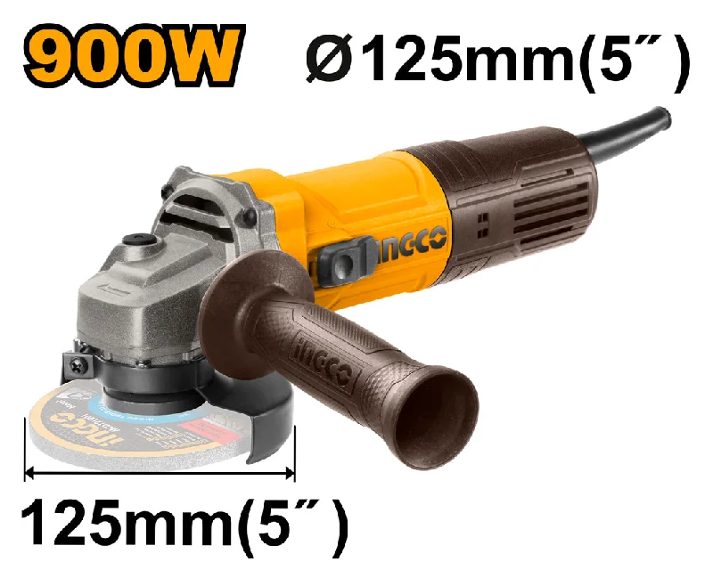 Angle Grinder for Handling Tough Grinding Tasks-900 Watts Angle Grinder  125mm (5 Inch) AG90028