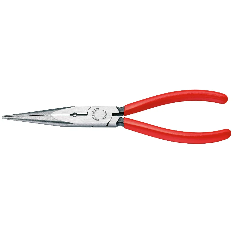 Ratcheting Pliers for Stronger Grip-Knipex 26 11 200 S1 8" Long Nose Pliers with Cutter and 12 AWG Stripping Hole