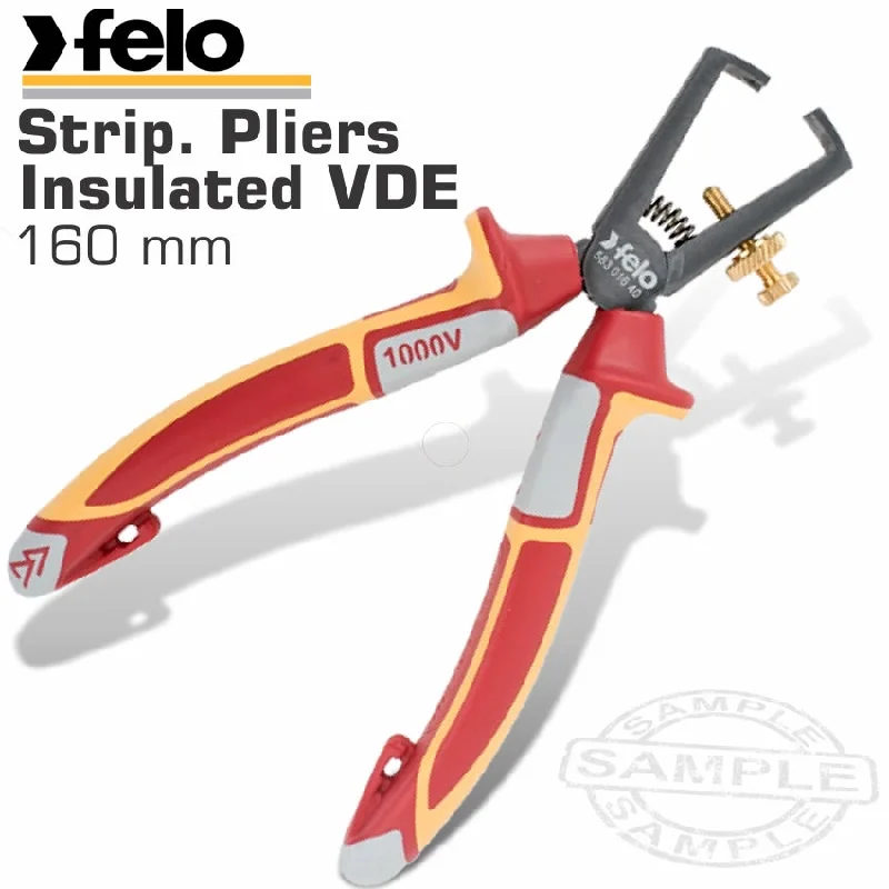 High-Precision Pliers for Delicate Tasks-Felo Plier Strip. 160Mm Insulated Vde