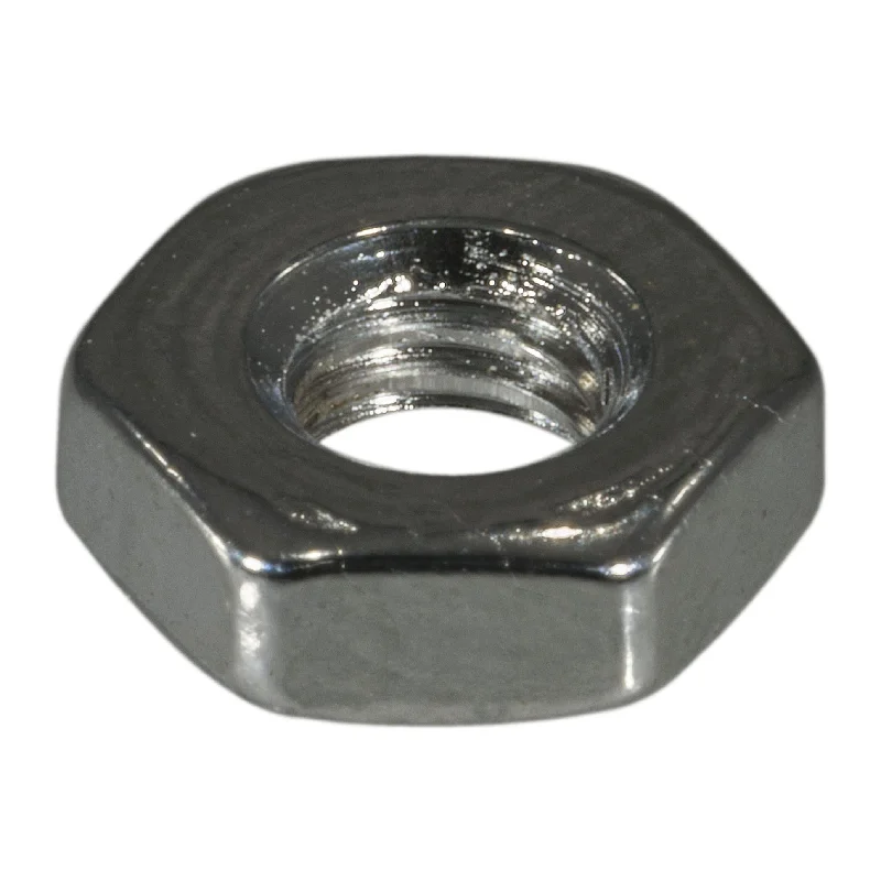 Nuts for Attaching Metal Plates to Surfaces-#10-32 Chrome Plated Grade 5 Steel Fine Thread Hex Nuts (10 pcs.)