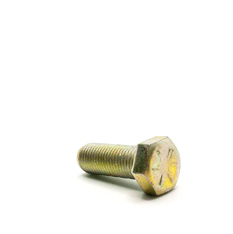 Bolts for Custom Building and DIY Projects-3/8-24 x 1in UNF Grade 8 Hex Cap Screw Yellow Zinc