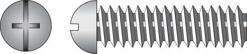 Screws for Use with Anchors in Walls-HILLMAN No. 6-32 X 2-1/2 in. L Combination Round Head Zinc-Plated Steel Machine Screws 100 pk