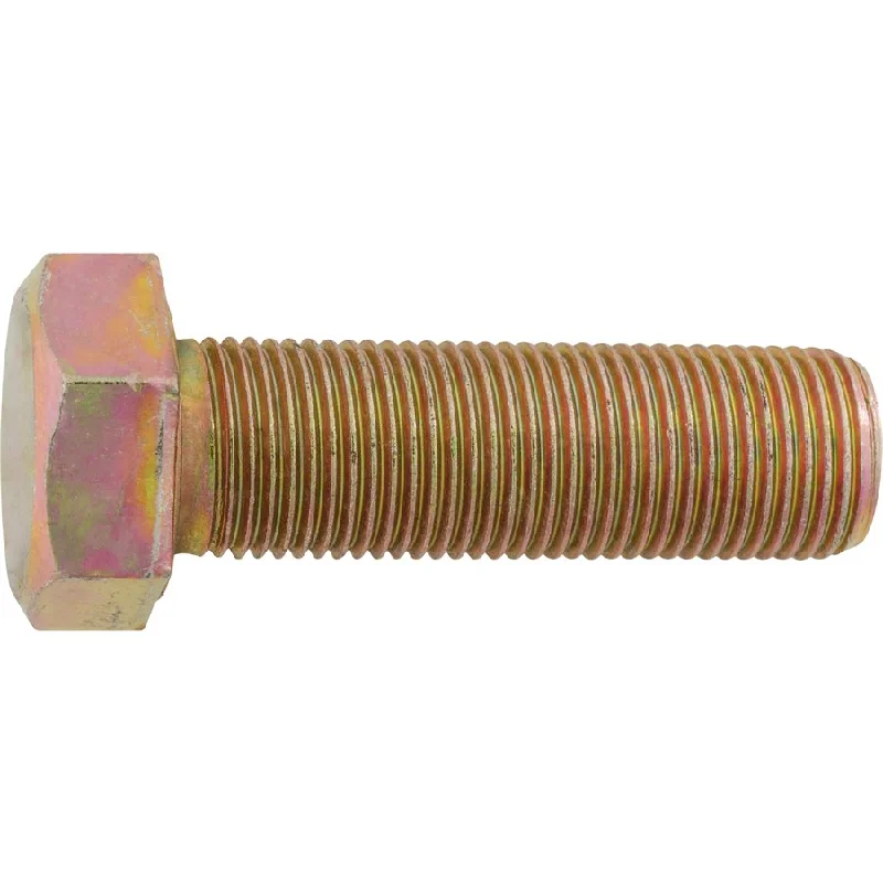 Screws for Deck and Fence Building-Auveco # 24108 Hex Head Cap Screw Grade 8, 5/8-18 X 2" Plated. Qty 10.