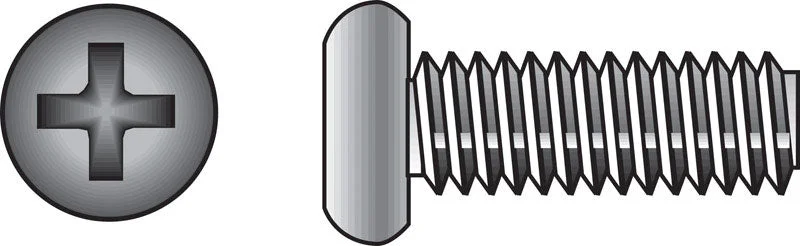 Screws for Attaching Wall Panels-HILLMAN No. 10-24 X 2 in. L Phillips Flat Head Stainless Steel Machine Screws 100 pk