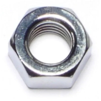 Nuts for Securing Pipes and Tubing-3/8"-16 Chrome Plated Grade 5 Steel Coarse Thread Hex Nuts (10 pcs.)