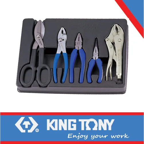 Wire Stripping Pliers for Easy Electrical Work-King Tony Pliers Set Assorted 5Pc