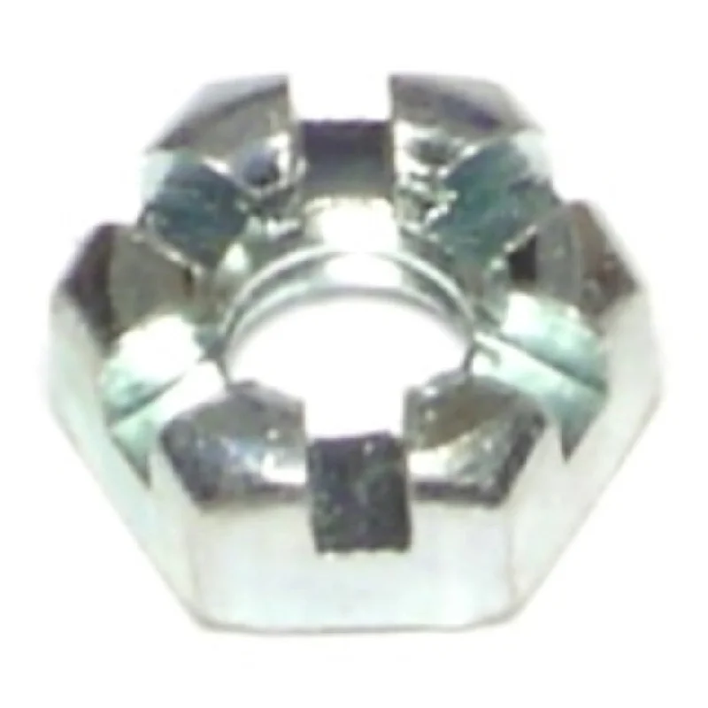 High-Tensile Nuts for Tough Jobs-1/4"-20 Zinc Plated Steel Coarse Thread Slotted Hex Nuts (16 pcs.)