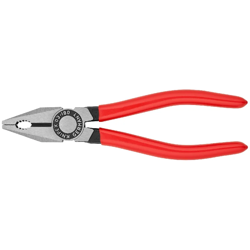 Pliers for Crimping Metal Straps-Knipex 03 01 180 7 1/4" Combination Pliers