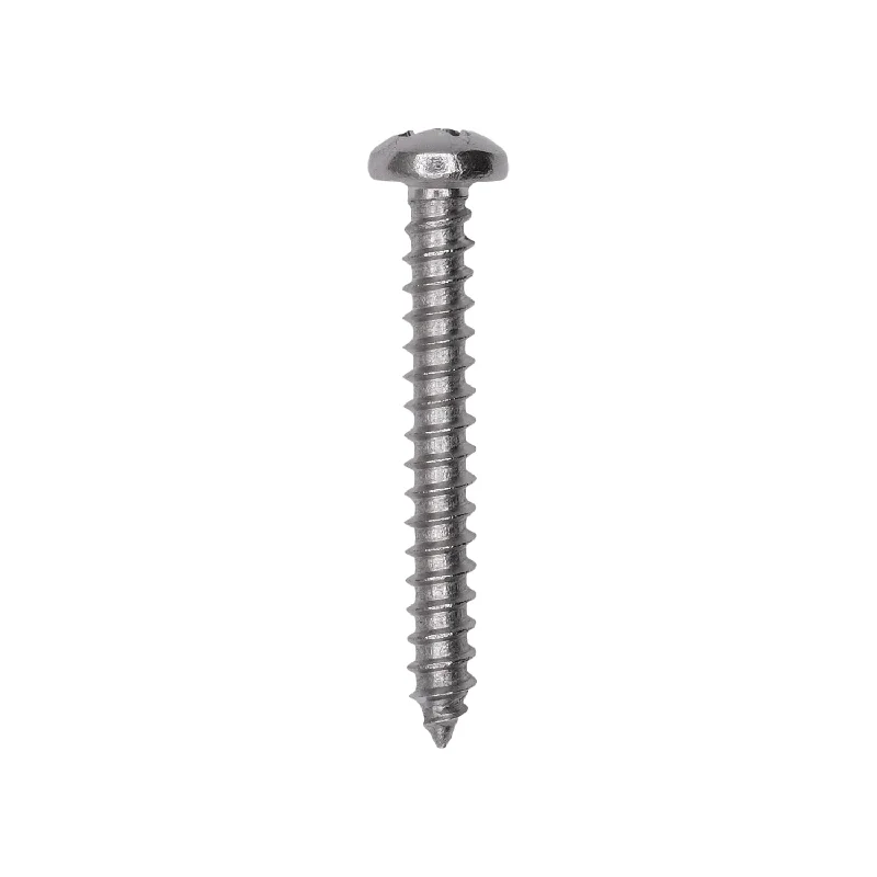 Screws for Attaching Hinges to Doors-Auveco # 25569 #6 X 1-1/8. 18-8 Stainless Phillips Pan Head Tapping Screw Qty. 50