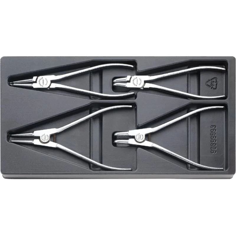 Diagonal Pliers for Cutting Small Parts-Stahlwille 96650004 6702 Set with 4 pliers, chrome plated