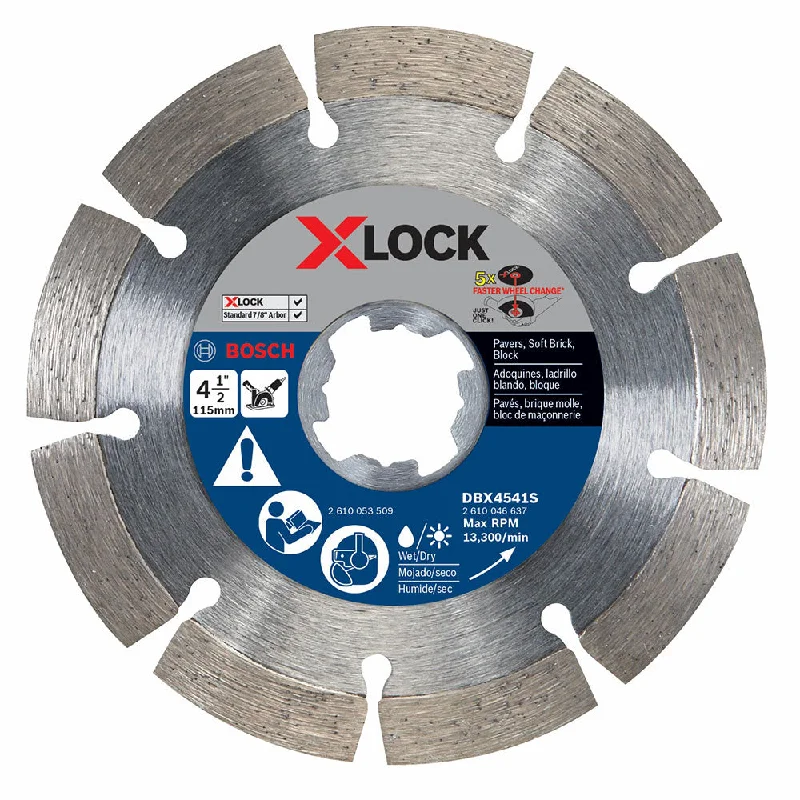 Saw Blades for Cutting Plastic and PVC-Bosch DBX4541S 4-1/2" Segmented Rim Diamond Blade