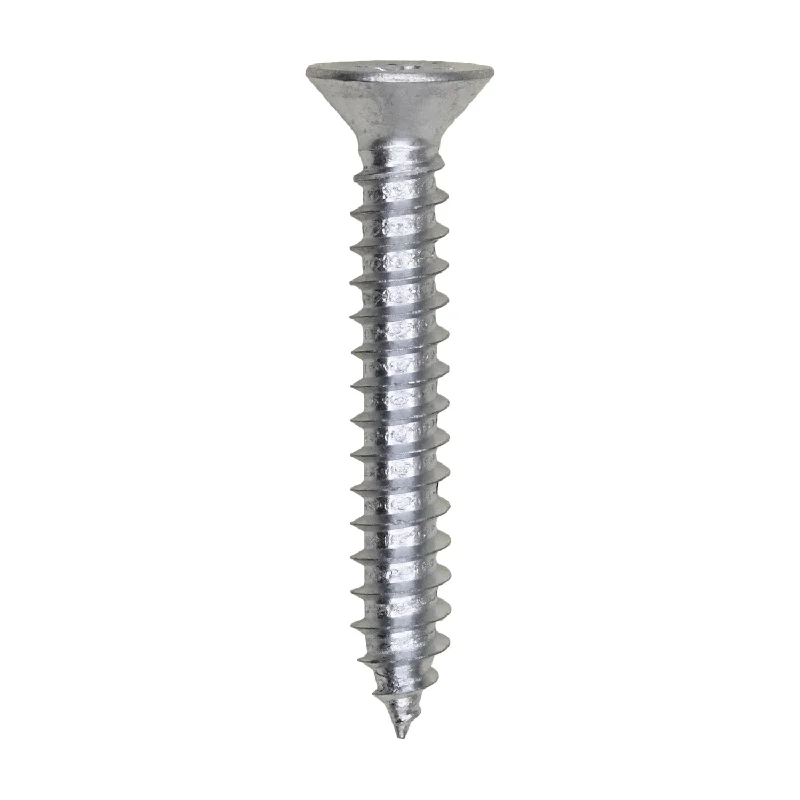 Screws for Garage Door Installation-Auveco # 25656 #10 X 1-1/4" Phillips Flat Head Tapping Screw Zinc. Qty. 100