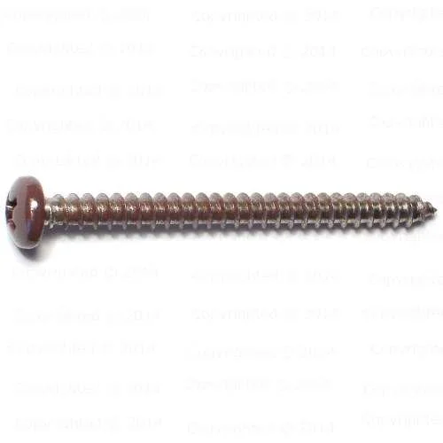 Screws for Heavy Metalwork-Stainless Steel Brown Painted Head Shutter & Storm Window Screws