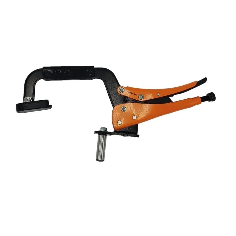 Pliers for Removing Pins and Clips-Grip-On 222C14 Hold-Down Clamp With Bar & Protector-Orange