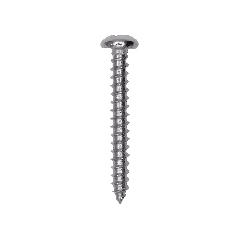 Screws for DIY Home Repairs-Auveco # 25596 #12 X 1-3/4. 18-8 Stainless Phillips Pan Head Tapping Screw Qty. 25