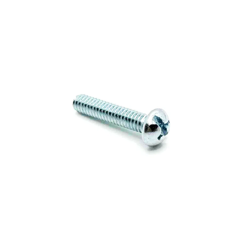 Screws for Joining Thin Metal Sheets-#12-24 x 1in UNC Phillips Round Machine Screw Clear Zinc