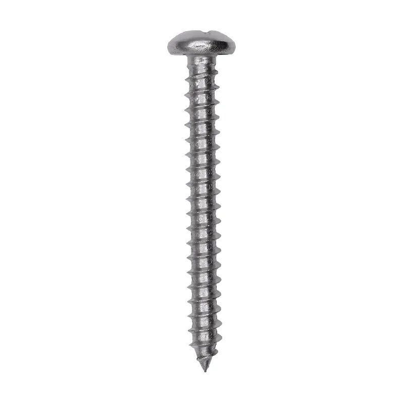 Screws for Fixing Drywall to Studs-Auveco # 25597 #12 X 2. 18-8 Stainless Phillips Pan Head Tapping Screw Qty. 25