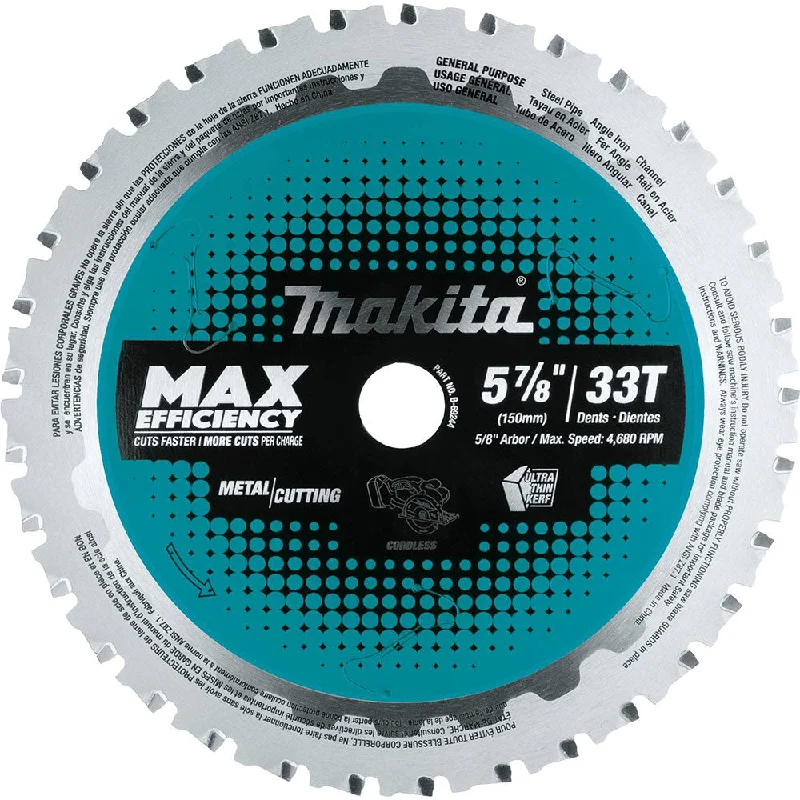 Carbide Saw Blades for Cutting Fiberglass-Makita B-69244 5-7/8" 33T Carbide-Tipped Saw Blade, Metal/General Purpose