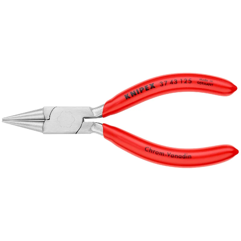 Pliers for Use in Tight Spaces and Corners-Knipex 37 43 125 5" Electronics Gripping Pliers-Round Pointed Tips