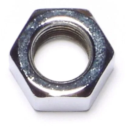 Nuts for Use in Furniture Repair and Assembly-3/8"-24 Chrome Plated Grade 5 Steel Fine Thread Hex Nuts