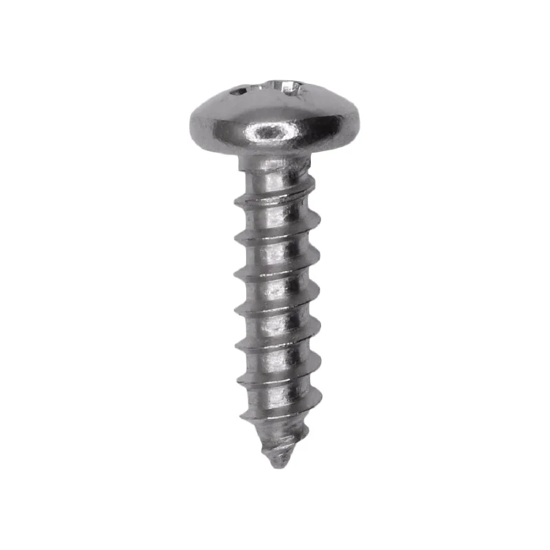 Screws for Fixing Metal Pipes-Auveco # 25576 #8 X 5/8. 18-8 Stainless Phillips Pan Head Tapping Screw Qty. 50