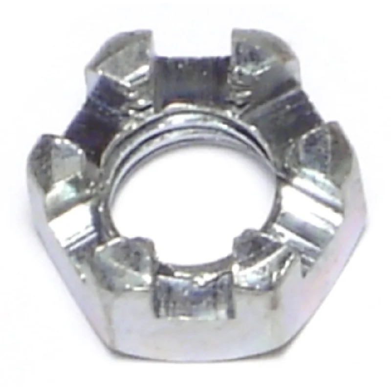 Nuts for Tightening Fittings and Fasteners in Wood-3/8"-16 Zinc Plated Steel Coarse Thread Slotted Hex Nuts