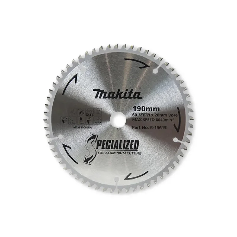 Saw Blades for Cutting Plastic and PVC-Makita Saw Blade TCT Aluminium 190mm 60T