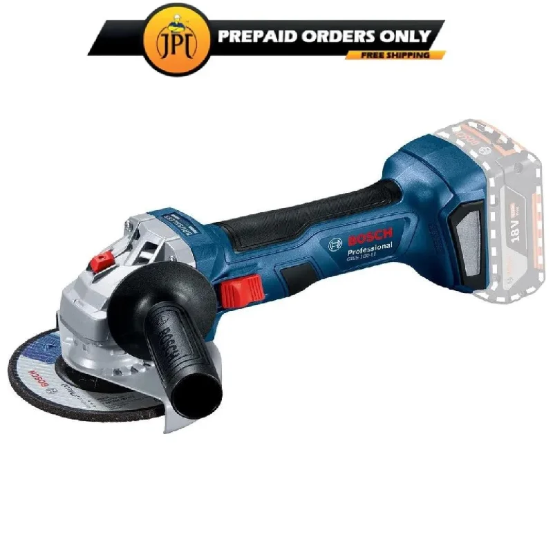 Angle Grinder for Cutting Aluminum and Non-Ferrous Metals-Bosch GWS 180-LI Professional Cordless Angle Grinder Without Battery & Charger