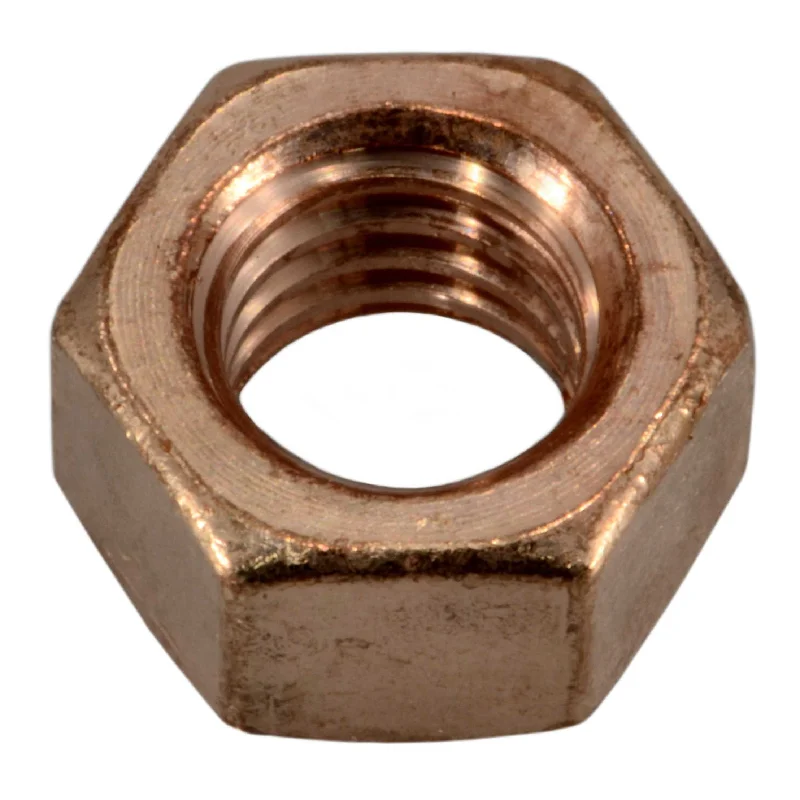 Nuts for Fixing Components in Metal Fabrication Projects-3/8"-16 Silicon Bronze Coarse Thread Hex Nuts (4 pcs.)