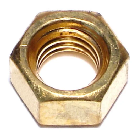 Nuts for Securing Components in Large Structures-3/8"-16 Brass Coarse Thread Finished Hex Nuts (10 pcs.)