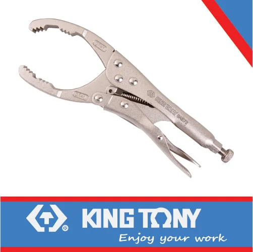 Pliers for Fastening Screws and Bolts-King Tony Oil Filter Master Pliers 10"