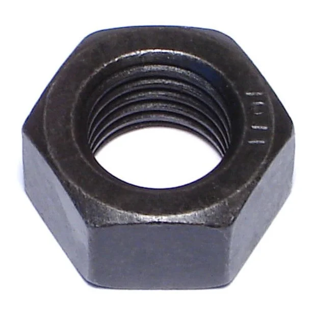 Nuts for Fixing Steel Reinforcements in Construction-16mm-2.0 Black Phosphate Class 10 Steel Coarse Thread Hex Nuts