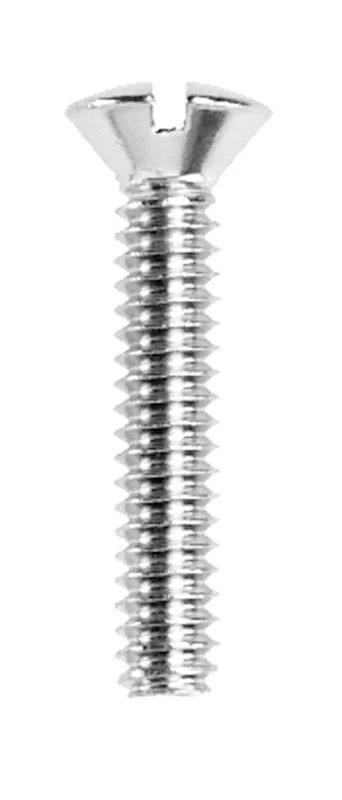 Screws for Heavy Metalwork-Danco No. 10-24 x 1 in. L Slotted Oval Head Brass Faucet Handle Screw (Pack of 5)